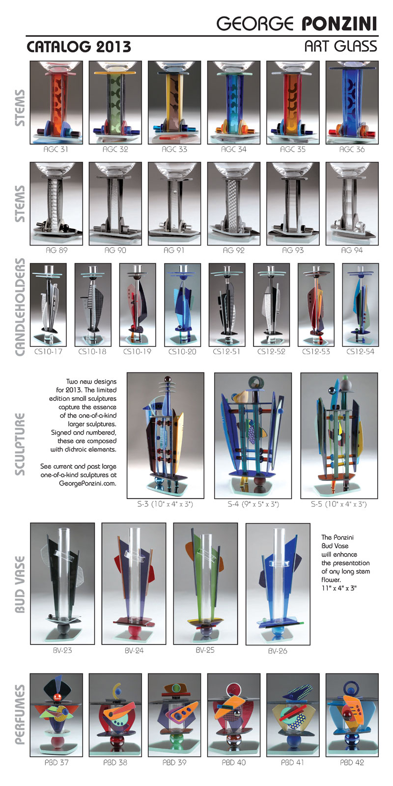 Ponzini Art Glass Catalog 2013 pg 1